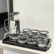 ins轻奢玻璃杯家用高级感喝水杯，客厅待客水具套装泡茶杯子茶壶