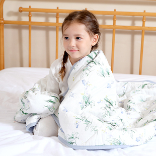 cutelife婴儿羽感被子宝宝四季被儿童，盖被幼儿园毛毯盖毯夹棉保暖