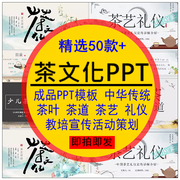 茶文化PPT模板中华传统茶叶茶道茶艺知识礼仪教宣传策划素材