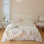 牛奶绒毛毯加厚冬季沙发盖毯婴儿，毯子兔毛绒被子加绒床单盖被轻奢