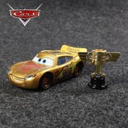 赛车汽车总动员合金儿童，玩具车金色，冠军杯麦昆手推滑行车奖杯礼物