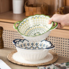 高颜值日式双耳大汤碗波西米亚大号泡面碗沙拉碗家用盛汤大容量碗