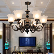 欧式铁艺吊灯锌合金灯具客厅灯，简约餐厅灯，卧室灯美式创意复古灯饰