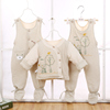 冬季婴儿棉衣套装0-1岁男女，宝宝加厚彩棉棉服，背带裤三件套外出服
