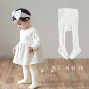 婴儿纯棉连裤袜春秋，韩版竖条纹儿童裤袜0-3岁男女，宝宝打底袜
