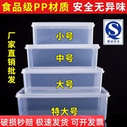 冰箱专用冷藏盒食品级收纳盒商用保鲜盒透明塑料盒子长方形储物盒