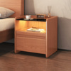 凡之彩智能实木床头柜简约现代卧室家用樱桃色床边置储物柜收纳柜