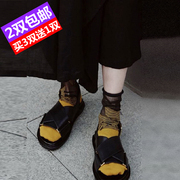 透明袜子女韩国夏季薄款不对称玻璃丝中筒袜网红ins潮超火丝袜短