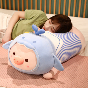毛绒玩具猪猪抱枕长条枕，公仔玩偶女生，床上抱着睡觉夹腿布娃娃超软
