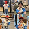 韩国童装ins风婴儿，宝宝男女童，蓝白拼接夹克外套