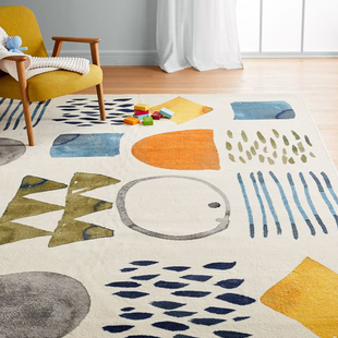 地毯秋冬客厅地毯卧室可爱床边加厚地毯现代简约儿童，房可机洗地垫