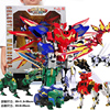 正版神兽金刚5玩具天神地，兽6合体变形机器人工程车玩具