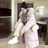 2024冬新款超好看中长款羽绒棉服女韩系加厚棉袄大毛领棉衣外套潮