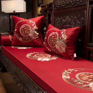 中式红木沙发坐垫带靠背实木家具海绵垫座垫防滑乳胶垫可拆洗