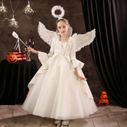 六一儿童节服装女童天使，翅膀公主裙角色，扮演cosplay幼儿园演出服
