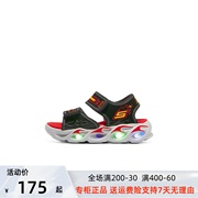 Skechers斯凯奇夏季男小童沙滩鞋魔术贴轻便闪灯凉鞋400109N