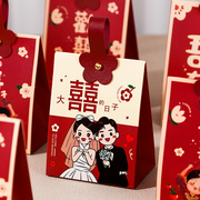 喜糖盒子结婚2024伴手礼手提喜糖盒礼盒装空盒婚礼糖果包装盒