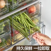 厨房冰箱收纳盒抽屉式食品级，专用保鲜盒冷冻蔬菜，水果鸡蛋整理神器
