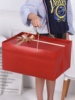 超大号长方形商务盒红色礼服婚纱鞋盒西装盒子生日礼物包装盒