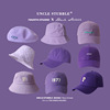 2023浅紫色软顶棒球帽硬顶鸭舌帽香芋紫贝雷帽渔夫帽针织帽女