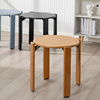 北欧实木圆凳子可叠放家用餐凳简约化妆板凳矮凳餐厅山毛榉木高凳