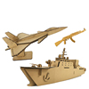 幼儿园玩具军事军，舰船航母战斗飞机车，坦克纸质模型