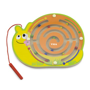 VIGA蜗牛迷宫磁性走珠幼儿园益智教玩具早教拼板宝宝木制拼图游戏