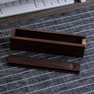 长方形抽拉盖黑胡桃，木质包装盒胡桃茶叶，盒木盒长条形实木桌面收纳
