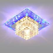 led水晶方形过道灯走廊，灯七彩筒灯射灯天花，玄关灯客厅嵌入吸顶灯