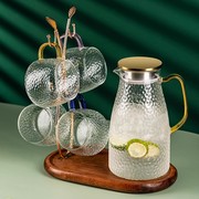 轻奢水壶茶杯套装家用水杯水具，玻璃杯高颜值客厅，待客喝茶杯子套装