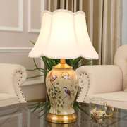 美式古典台灯卧室床头灯家用客厅书房温馨欧式新中式陶瓷床头