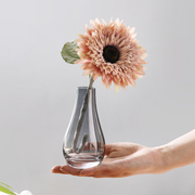 韩式ins 风小口玻璃花瓶透明办公桌面插花干花水培家居摆件网红