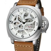 国产富西尼手表防水机械表指针式，镂空自动男士，陀飞轮表带清新腕表