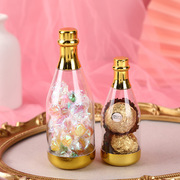 工厂香槟瓶婚礼喜糖盒透明小酒瓶结婚糖盒伴手礼糖果盒