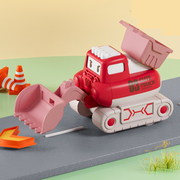 儿童按压小汽车三岁男孩工程车惯性小车挖掘机宝宝模型变形玩具车