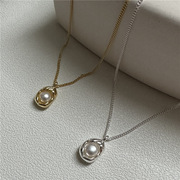周的的s925纯银，韩版珍珠豌豆项链博主款ins风，时髦简约个性锁骨链