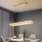 水晶灯2023年餐厅灯，长方形led吊灯轻奢大气家用餐桌，饭厅灯具