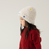 白露同款毛线帽儿童帽子秋冬季女童护耳帽宝宝针织毛绒渔夫帽亲子