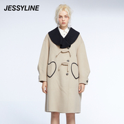 jessyline女装冬季 杰茜莱纯羊毛呢大衣外套女 242205314