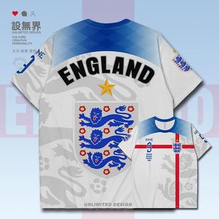 英格兰国家队世界杯足球球星凯恩卡塔尔速干t恤男女，夏0015设无界