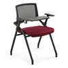 培训椅带写字板座椅网布办公可折叠会议坐椅学校教室带轮培训椅