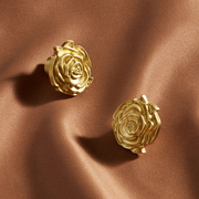 黄铜玫瑰花拉手橱柜门衣柜，抽屉美式法式金色，纯铜柜子轻奢单孔把手