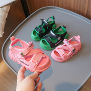 女童糖果色沙滩凉鞋，2024年夏季男童中小童，时尚镂空百搭凉鞋潮