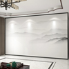 定制壁布3d现代中式山水电视背景墙壁纸，客厅装饰墙纸影视墙布壁画