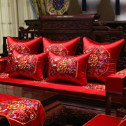 红木沙发坐垫中式刺绣实木家具椅子垫罗汉床五件套中国风防滑座垫