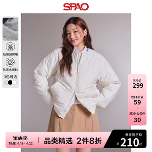 spao韩国同款春季男女，短款棉服情侣，加厚外套spjpd4tc01