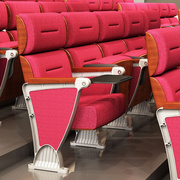 广东阶梯电影院椅塑料，带写字板报告厅礼堂椅，排椅连排座椅