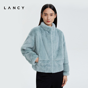LANCY/朗姿皮草2022冬季短款水貂毛小立领高级感保暖外套女