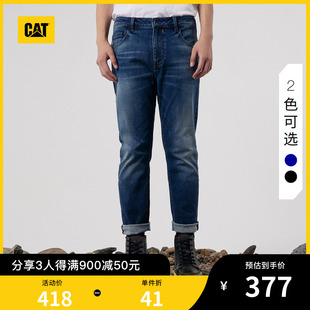 CAT卡特男士户外休闲标准直筒随性舒适百搭牛仔长裤