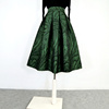 子未伊法式复古气质绿色高腰显瘦蓬蓬裙小众高级设计感半身裙